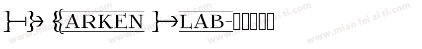 FR Karken Slab字体转换